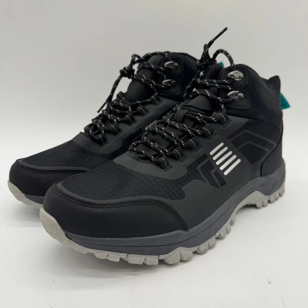 Men's US 11.5 Black Hiking Boots Mid Top Trail Outdoor Lace Up EU 45